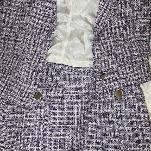 Purple tweed textured blazer with matching skirt HOST Pick π₯³π₯³π₯³π₯³π₯³ - Picture 14 of 16